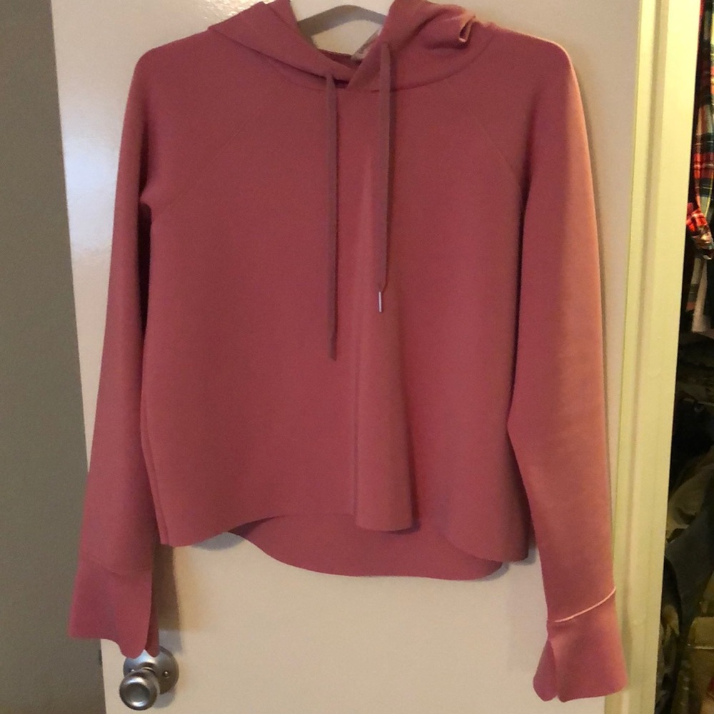 Calia by Carrie Underwood Tulip Sleeve Cutoff Sweatshirt